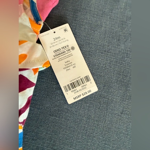 Carters Toddler Girls 24 Month Tank Top and Bloomer Bundle Floral Gauze Summer - Picture 3 of 10